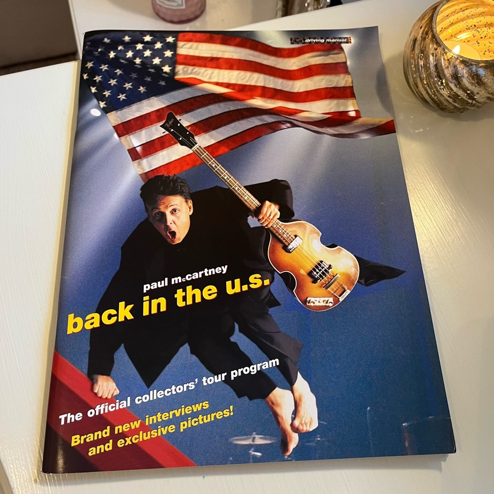 🎸Paul McCartney 2002 “Back in the U.S.” Tour Concert Program/Book